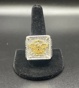 Anello RISERVATO Argento Sterling 925 Impero Romano SPQR Insegna Misura 14,5 43g - Foto 1 di 8
