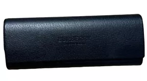 Burberry Eyeglasses Case Leather Suede Hard Box Black New With Cleaning Cloth - Picture 1 of 5