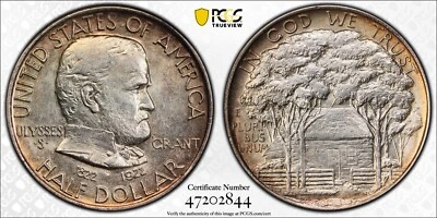 1922 Grant Commemorative PCGS MS63 50C Silver - Image 1 of 4