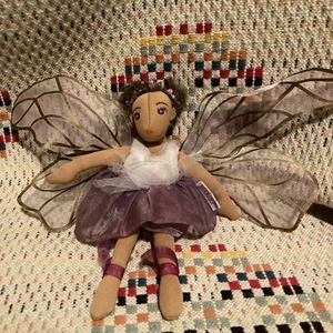 Folkmanis Sugar Plum Ballerina Fata dito pupazzo capelli castani vestito viola - Foto 1 di 11