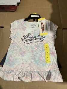 Lucky Brand Kids' 2-piece Set Tee and Shorts Set Girl's SIZE 5 - Picture 1 of 6