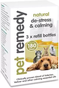 Pet Remedy | Natural Calming Diffuser Refill Pack of 3 x 40ml | 6 Month Supply - Picture 1 of 2