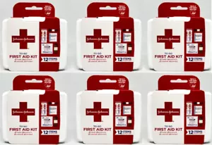 Johnson & Johnson First Aid To Go 12 Item Mini First Aid Kit (6 pack) - Picture 1 of 4