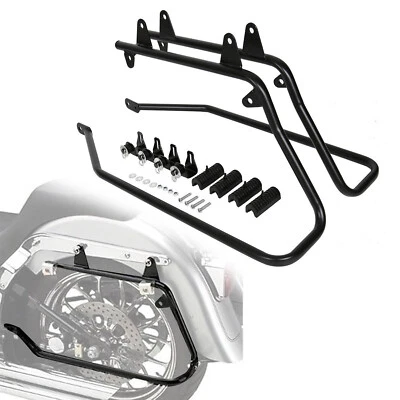 Hard Saddlebag Saddle bag Conversion Brackets Mounts Hardware For Harley Softail - Image 1 of 4