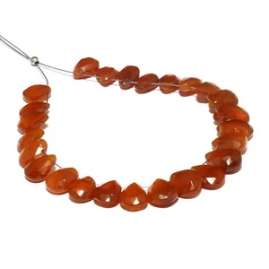 Cuentas de pera facetadas de cornalina briolette naturales sueltas para hacer joyas - Imagen 1 de 3