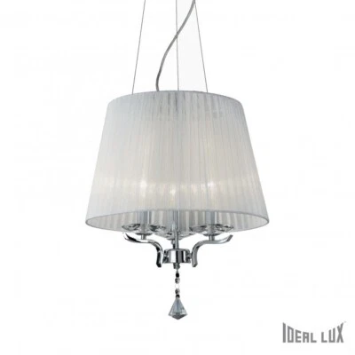 IDEAL LUX SOSPENS.D.40 3X40W E14 M.CROMO PARL.ORGANZA ARGENTO IDEALPEGASOSP3ARG - Immagine 1 di 2