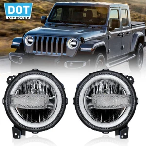 Pair 9'' LED Headlights w/DRL for Jeep Wrangler JL/ 2018-2025 Jeep Gladiator JT - Picture 1 of 12