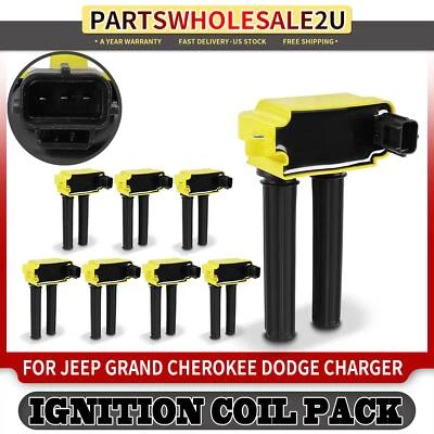 8x Bobinas de encendido amarillas para Jeep Grand Cherokee Dodge Charger Ram 1500 Chrysler Foto 1 de 4