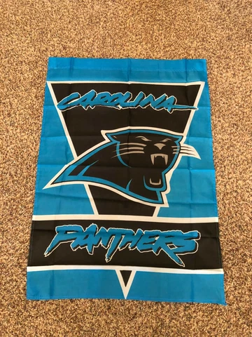CAROLINA PANTHERS 28X40 garden pole flag superior quality GENUINE NFL Lic us Cover