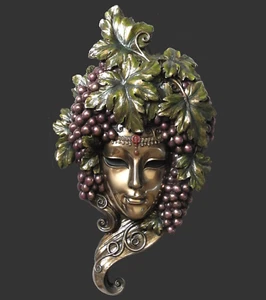 Venetian Mask Con L'Uva Wall Decoration Carnival Venice Masquerade 20543 - Picture 1 of 3