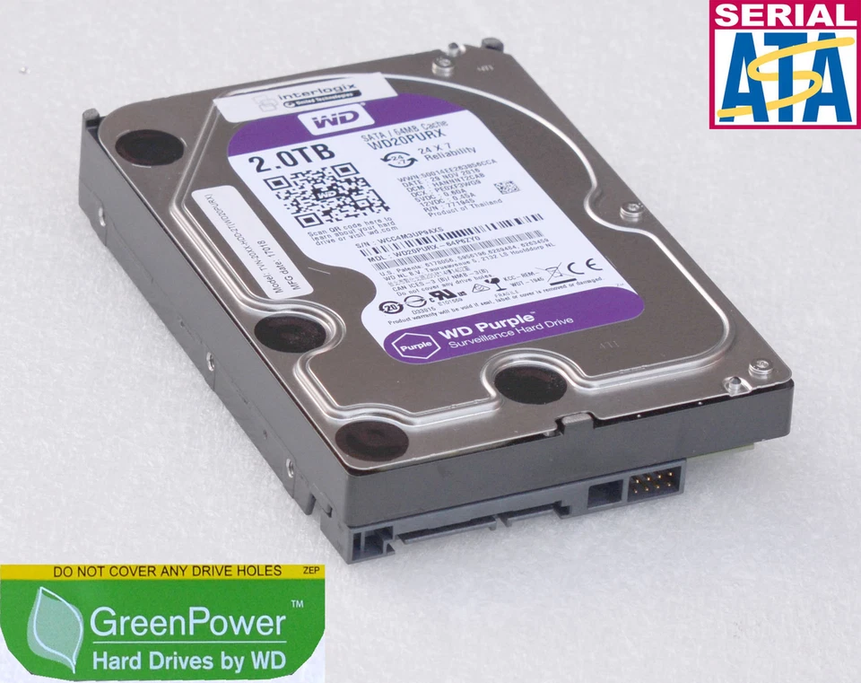 2000 GB 2TB Fast SATA Hard Drive Western Digital WD WD20PURX HDD #WD-02PURX - Image 1 of 1
