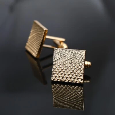 Para Hombres Gemelos Dorado Vintage Grabado Puño Botones En Camisa Boda Traje Joyería Foto 1 de 4