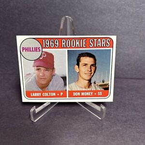 1969 TOPPS PHILLIES ROOKIE STARS MONEY/COLTON WHITE LETTERING RC 454 NM! RARE!
