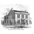 MASHAM Yorkshire, The Riddell Memorial Mechanics Institute - Antique Print 1856