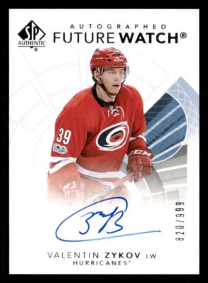 2017-18 SP Authentic #139 Valentin Zykov FW AU/949* RC - Image 1 of 2