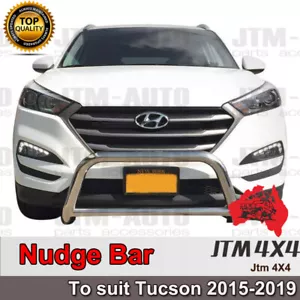 Nudge Bar Stainless Steel Grille Guard to suit Hyundai Tucson 2015-2021 - Picture 1 of 3