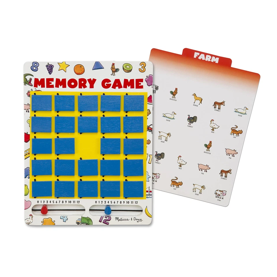 Melissa & Doug Flip to Win Wooden Travel Memory Game 2090
