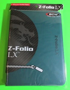 BCW GAMING Z-FOLIO 9-POCKET LX ALBUM - TEAL, HOLDS 360 CARDS, ZIPPER CLOSURE - Picture 1 of 2