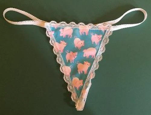 Womens PIG Farm Animal Sty Gstring Thong Sexy Lingerie Underwear - Image 1 of 1