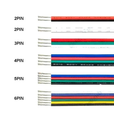 2/3/4/5/6pin Electrical Wire 22 AWG 5-10m LED Extension Cable For RGB LED Strip - Image 1 of 4