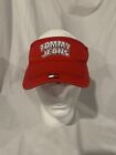 Tommy Hilfiger Tommy Jeans Visor Hat Cap Red Spell-out Box Logo Adult 2002 VTG