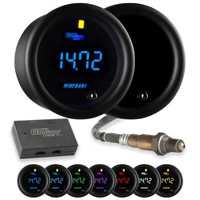52mm GLOWSHIFT TINTED WIDEBAND AIR FUEL RATIO GAUGE KIT w BOSCH 4.9LSU - Image 1 of 4