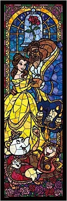 Tenyo Jigsaw Puzzle Disney Beauty and the Beast Stained Glass 456 piece - Image 1 of 4