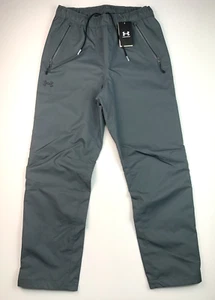Under Armour Men's S UA Lined Rain Pants Gray Loose Fit Waterproof 1369255-012 - Picture 1 of 8