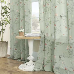 Cute Retro Curtains For Bedroom Dining Roomnature Cottage Core Cottagecore Decor - Picture 1 of 10