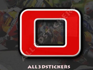 3D Stickers Resin Domed NUMBER 0 ZERO - Color Red - 100 mm(4 inches) Adhesive - Foto 1 di 1
