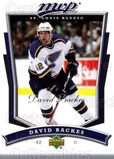 2007-08 Upper Deck MVP #36 David Backes - Image 1 of 1