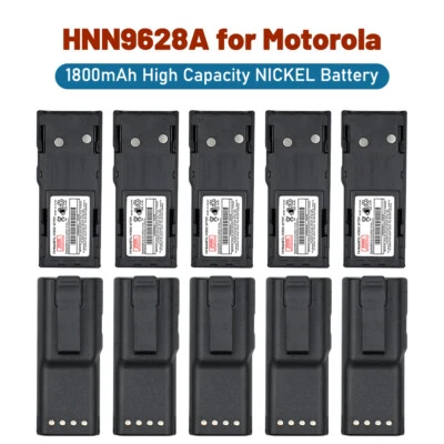 10PC 1800mAh HNN9628 Ni-MH Battery for Motorola GP-300 PTX600 MTX638 LTS2000 - Image 1 of 4