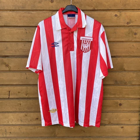 Rare Vintage Olympiacos 1992 1993 Umbro Football Shirt Soccer Jersey Greece Kit Cover
