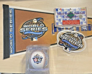 Marlins Yankees World Series Champs 2003 Souvenir Ball Jersey Patch Pennant Lot - Picture 1 of 11