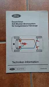 Ford Service Training Techniker Inform. 1985 ABS Escort Orion 19 Seiten - Bild 1 von 3