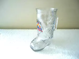 Vintage Dallas Texas Themed Glass Cowboy Boot Mug " Beautiful Collectible Item " - Picture 1 of 12