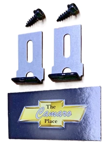 1967 1969 CAMARO & FIREBIRD WINDSHIELD GLASS SUPPORT BRACKETS & SCREWS PR # 269 - Picture 1 of 4