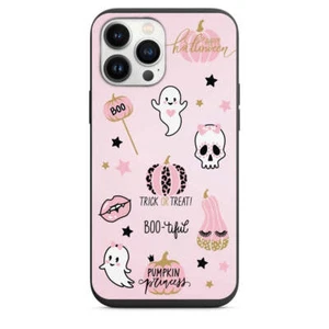 Linda Funda de Teléfono Rosa Halloween Diseño Fantasma y Calabaza para iPhone 7 8 X XS XR - Imagen 1 de 56