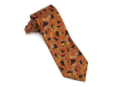 Corbata ZILLI 100% pura seda motivo geométrico hecha a mano en Italia Foto 1 de 4