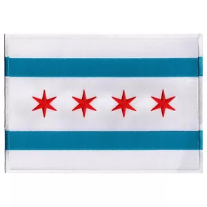 PARCHE BANDERA CIUDAD DE CHICAGO bordado hierro-engran emblema condado de illinois cook  - Imagen 1 de 2