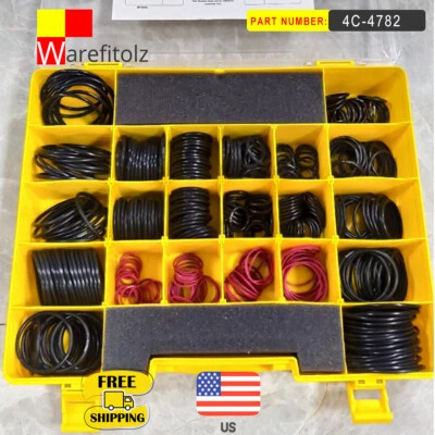 580PCS Seal O-Ring Kit Nitrile 90 For Cat SAE STOR ORFS 61 62 4C-4782 270-1528 - image 1 of 4
