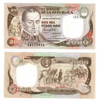 P-457 Colombia 2008 2,000 2000 UNC Pesos
