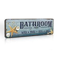 Beach Themed Bathroom Decor Rustic Bathroom Signs Seashells Bathroom Rules Si...