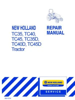 Manual de servicio de reparación de tractor New Holland TC35, TC40, TC45, TC35D, TC40D, TC45D Foto 1 de 4