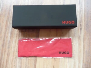 ! NEU ! schwarz rot Hugo klappbar Hartschalen Brillen Etui Magnet + Tuch - Bild 1 von 6