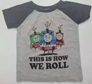 This Is How We Roll Thomas The Tank Engine Train Boys T-Shirt (Grey) - Picture 1 of 5