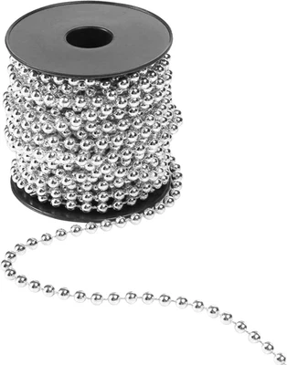 Collana Di Perle per Albero Di Natale, 10 M, in Argento, per Natale, per Decoraz - Immagine 1 di 4