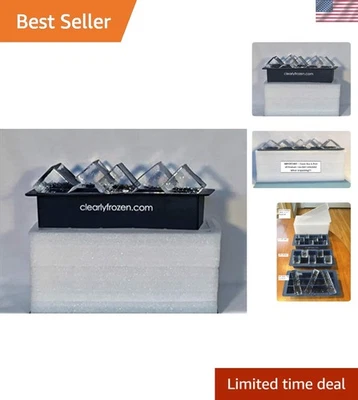 Bandeja de hielo transparente de diez cubos de 2" con mayor capacidad de 4,6 estrellas - lo que... Foto 1 de 4