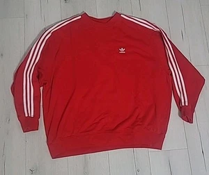 ADIDAS Classics Felpa Girocollo Uomo 3 Strisce Taglia M TREFOIL Rosso Pullover - Foto 1 di 6