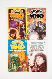 Doctor Who Lot of 4 Target PB VTG 1980s BBC Sci Fi Terrance Dicks Malcolm Hulke - Picture 1 of 14